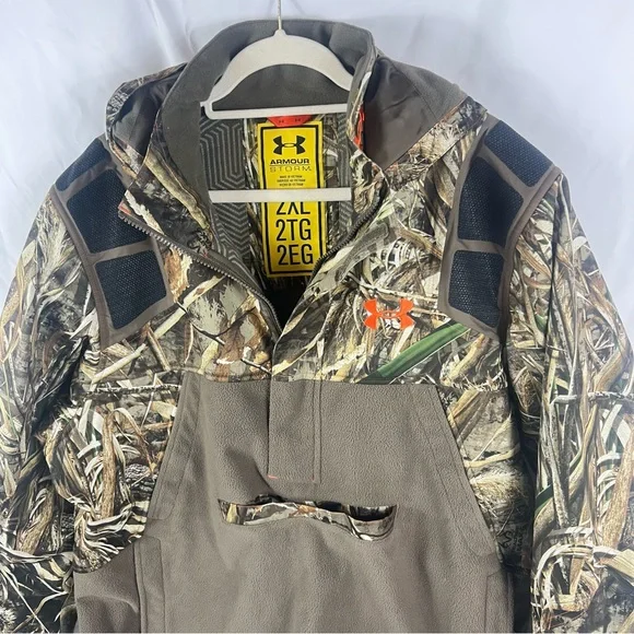 Under Armour Storm3 Cold Gear Realtree MAX-5Camo Half Zip Jacket Pullover - Picture 2 of 16